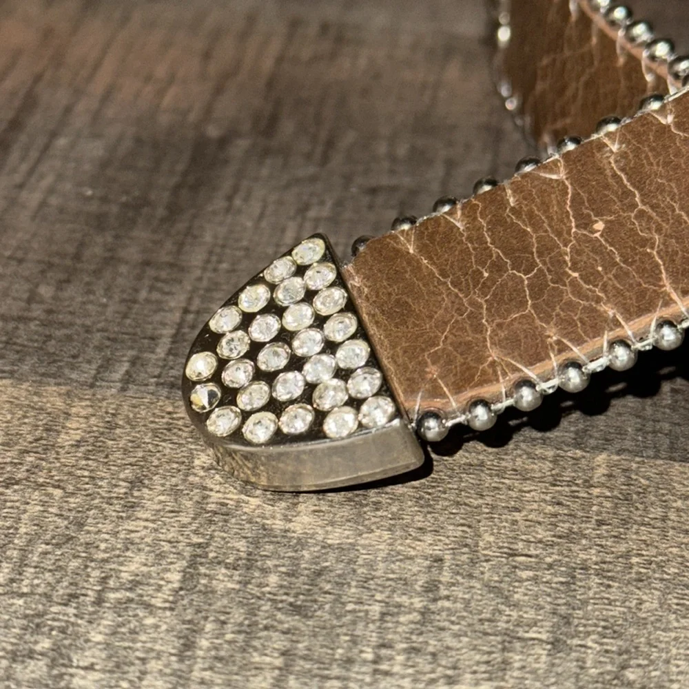 NOCONA ‎ Rhinestone Studded Belt-size 22